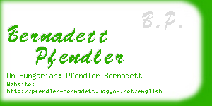bernadett pfendler business card